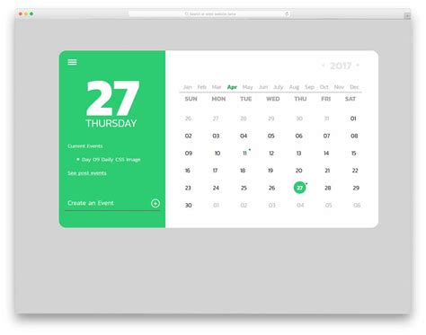 Free Calendar Html Code For Website