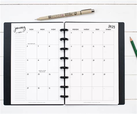 Free Calendar Pages For Discbound System