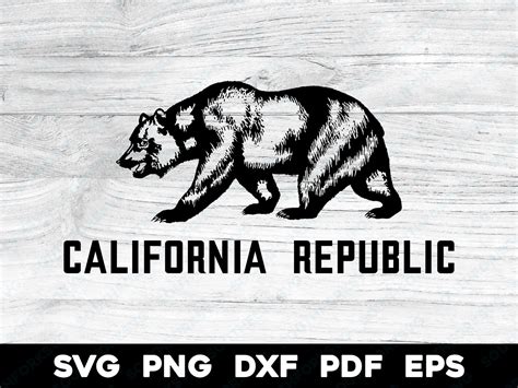 Download Free California Republic State Bear Svg Design Files DXF Files