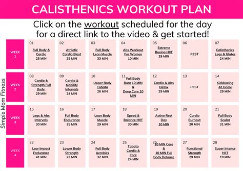 Free Calisthenics Workout Plan