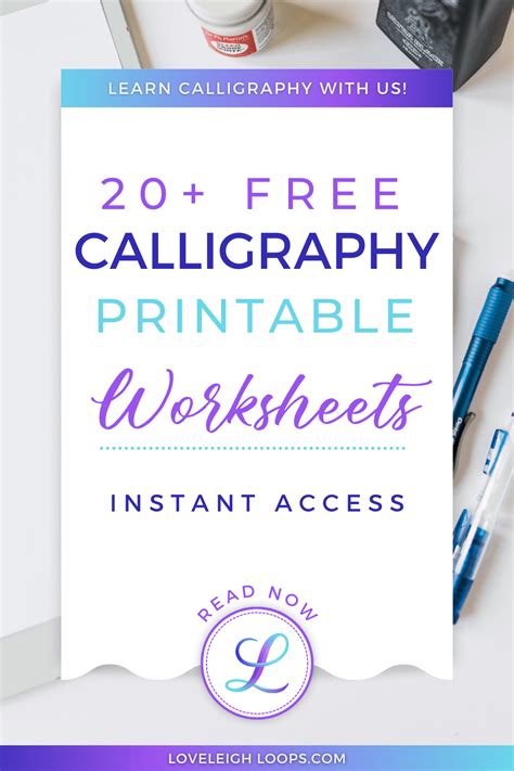 Download Free Calligraphy Lettering Practice Sheets Commercial Use For Crafts