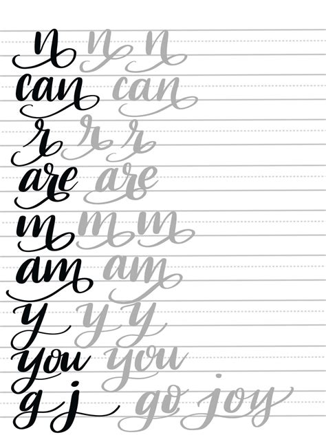 Download Free Calligraphy Lettering Practice Sheets Crafts