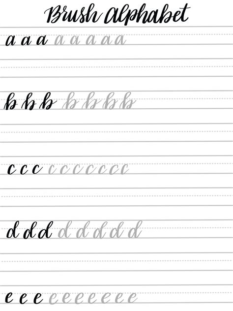 Download Free Calligraphy Lettering Practice Sheets Printable