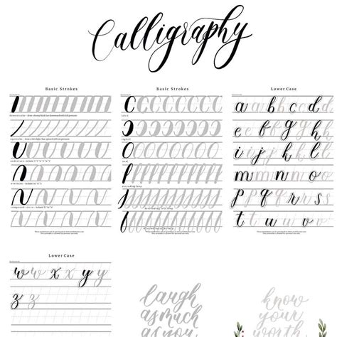 Download Free Calligraphy Lettering Worksheets Files Free PSD Mockups