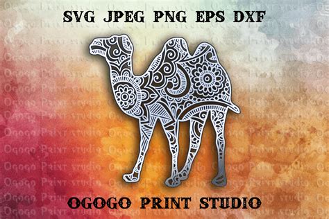 Download Free Camel Mandala Vector 3D Layered Files