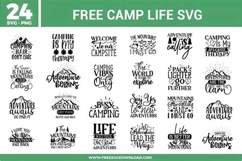 Download Free Camp Life Svg Printable