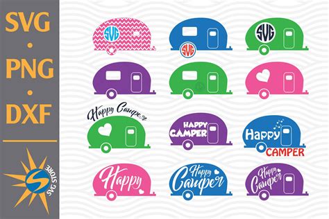 Download Free Camper Monogram SVG, PNG, DXF Digital Files Include For Crafts