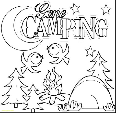 Free Camping Coloring Pages Printable