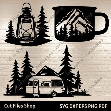 Download Free Camping SVG DXF Files