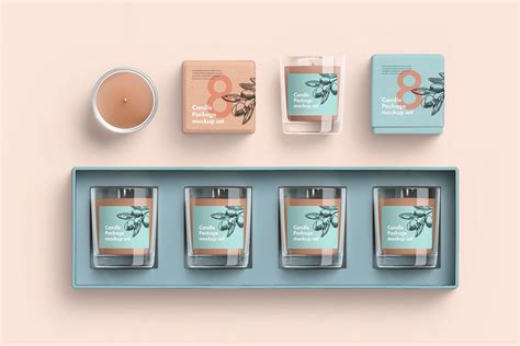 Download Free Candle Box Mockup Set PSD Templates Generator Images