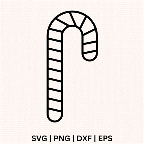 Download Free Candy Cane SVG Cut File For Silhouette