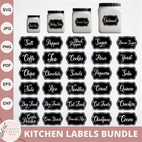 Download Free Canister Labels Files for Cricut