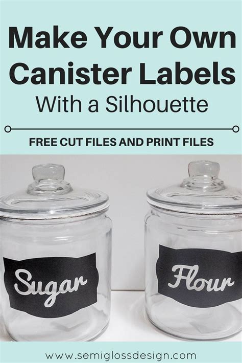 Download Free Canister Labels Silhouette