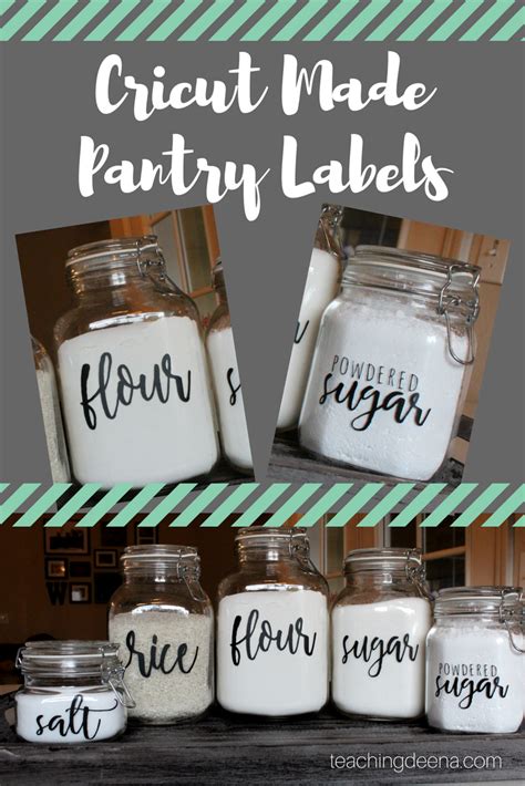 Download Free Canister Labels for Cricut Machine