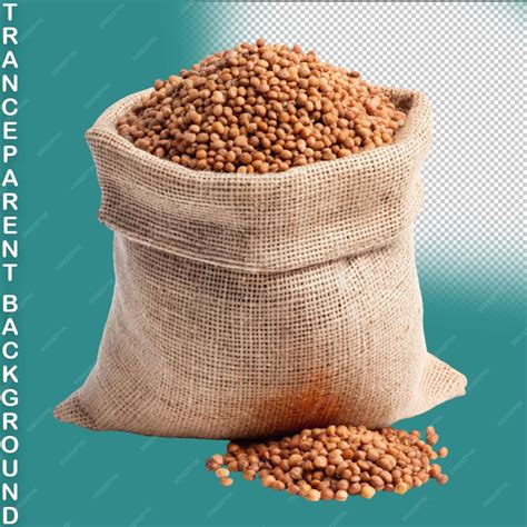 Download Free Canvas Sack with Buckwheat Mockup PSD Generator