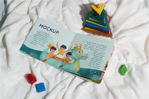 Download Free Cardboard Baby Book Mockup Set PSD Templates TIFF Files PSD Files