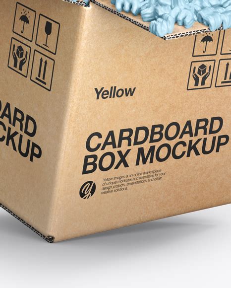 Download Free Cardboard Box with Styrofoam Filling Mockup PSD Generator