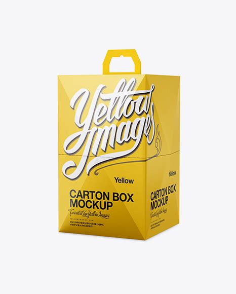 Download Free Carton Box Mockup - Half Side View PSD Generator