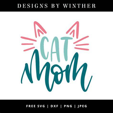 Download Free Cat Mom - EPS SVG DXF PNG Files DXF Files