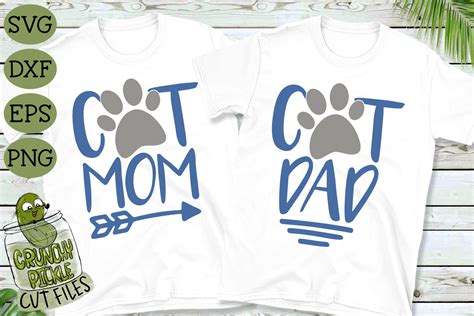 Download Free Cat Mom and Cat Dad Matching SVG Files Commercial Use Free PSD Mockups