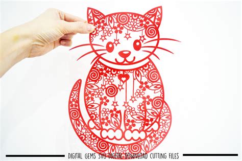 Download Free Cat Paper Cut SVG / DXF / EPS Files Crafts