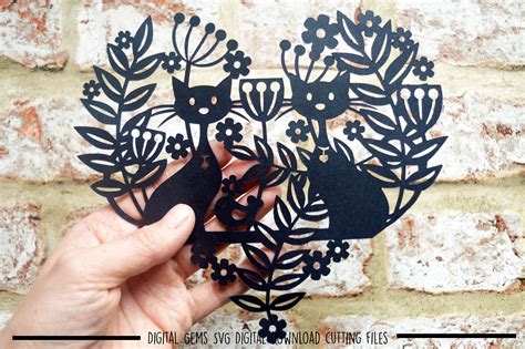 Download Free Cat Paper Cut SVG / DXF / EPS Files For Crafts