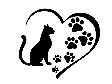 Download Free Cat Paw with Heart Toe | Embroidery Files For Crafts