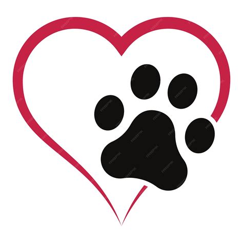 Download Free Cat Paw with Heart Toe | Embroidery Printable