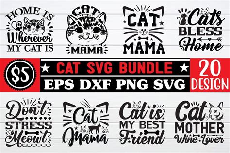 Download Free Cat Svg Bundle Creativefabrica DXF Files