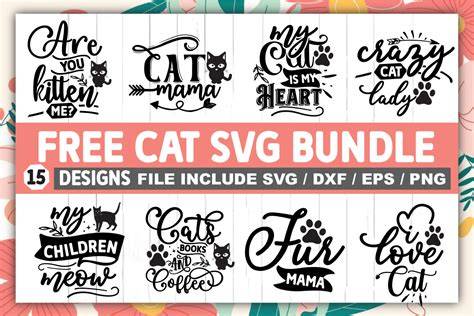 Download Free Cat Svg Bundle Files DXF Files