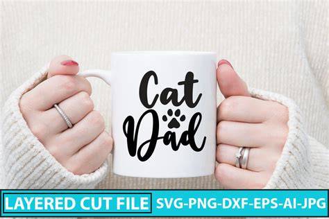 Download Free Cat dad svg cut file DXF Files