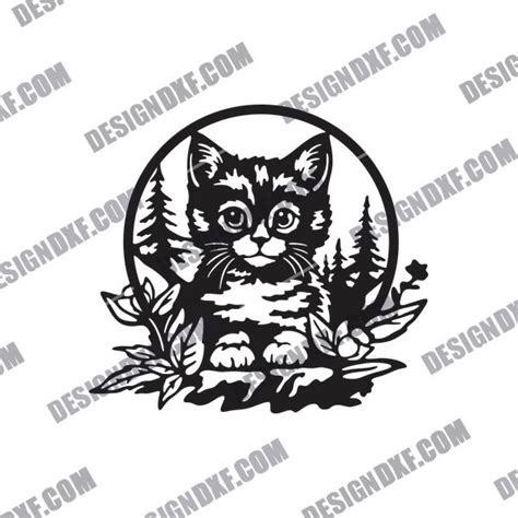 Download Free Cat design Creativefabrica DXF Files