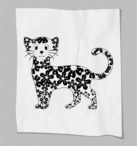 Download Free Cat paper cut design DXF Files