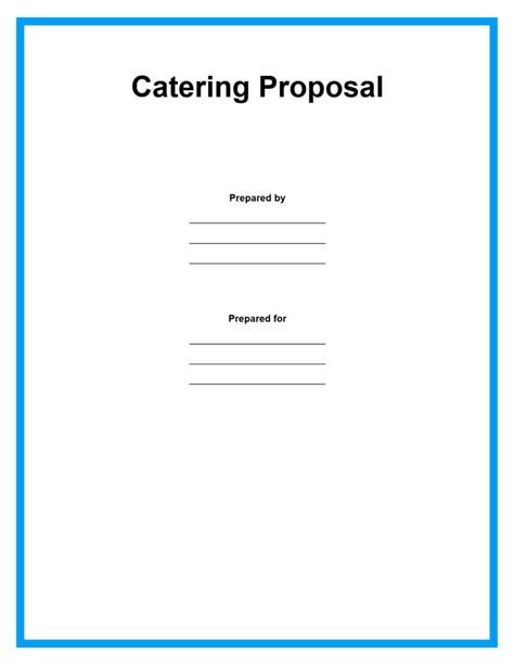 Free Catering Proposal Template Word