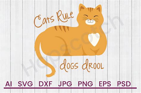 Download Free Cats Rule- SVG File, DXF File For Silhouette