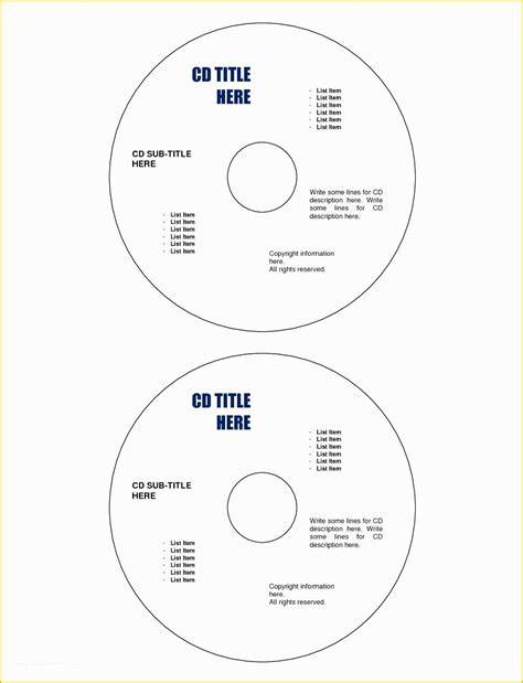 Free Cd Label Template Word – Free Editable Template & Examples - Great ...