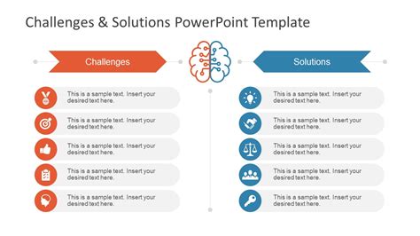 Free Challenges And Solutions Powerpoint Template