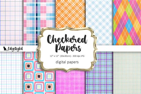 Download Free Checkered Papers - printable for Cricut Machine