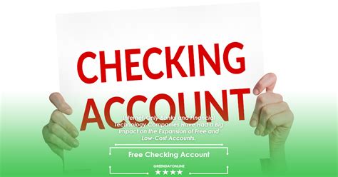 Free Checking Account No Deposit Bad Credit