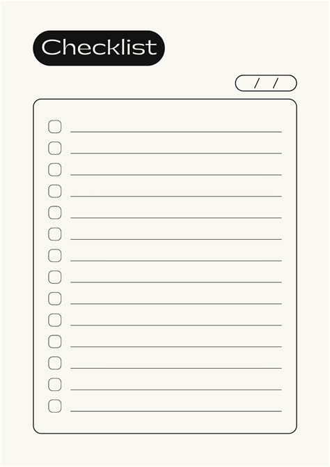 Free Checklist Template | Free Word Templates