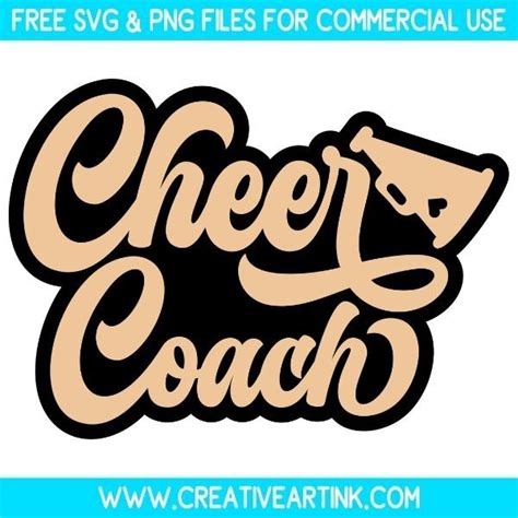 Download Free Cheer Coach | Cheer Cut File Commercial Use