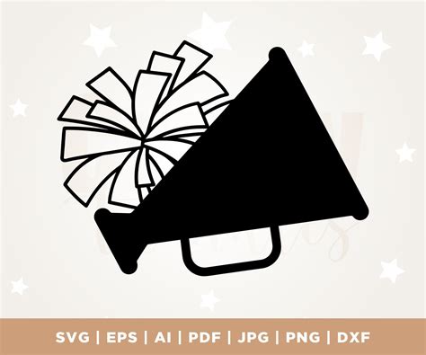 Download Free Cheer Megaphone | SVG | PNG | DXF For Crafts