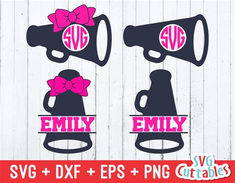 Download Free Cheer Megaphones, svg Cut File Cut Files