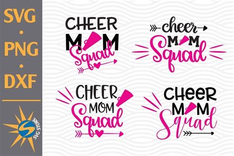 Download Free Cheer Mom Squad SVG, PNG, DXF Digital Files Include Cut Files