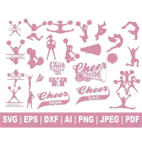Download Free Cheerleader SVG Bundle For Crafts
