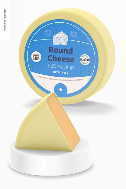 Download Free Cheese Wheel Mockup PSD Yellowimages
