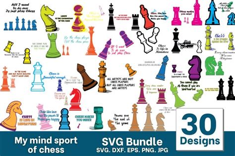 Download Free Chess SVG Bundle Files For Crafts