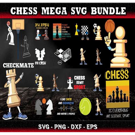 Download Free Chess SVG Bundle Silhouette DXF Files