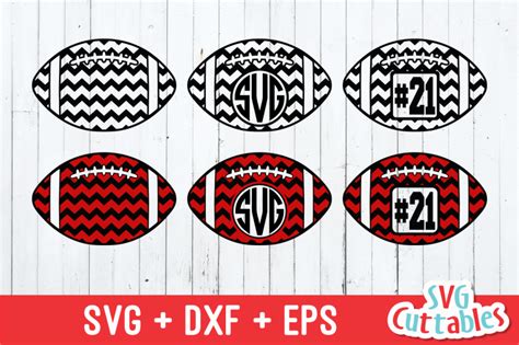 Download Free Chevron Football Monogram Frames DXF Files