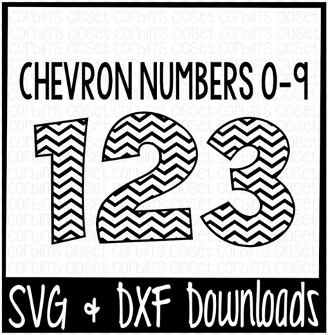 Download Free Chevron Numbers SVG * Chevron Pattern Cut File Files for Cricut
